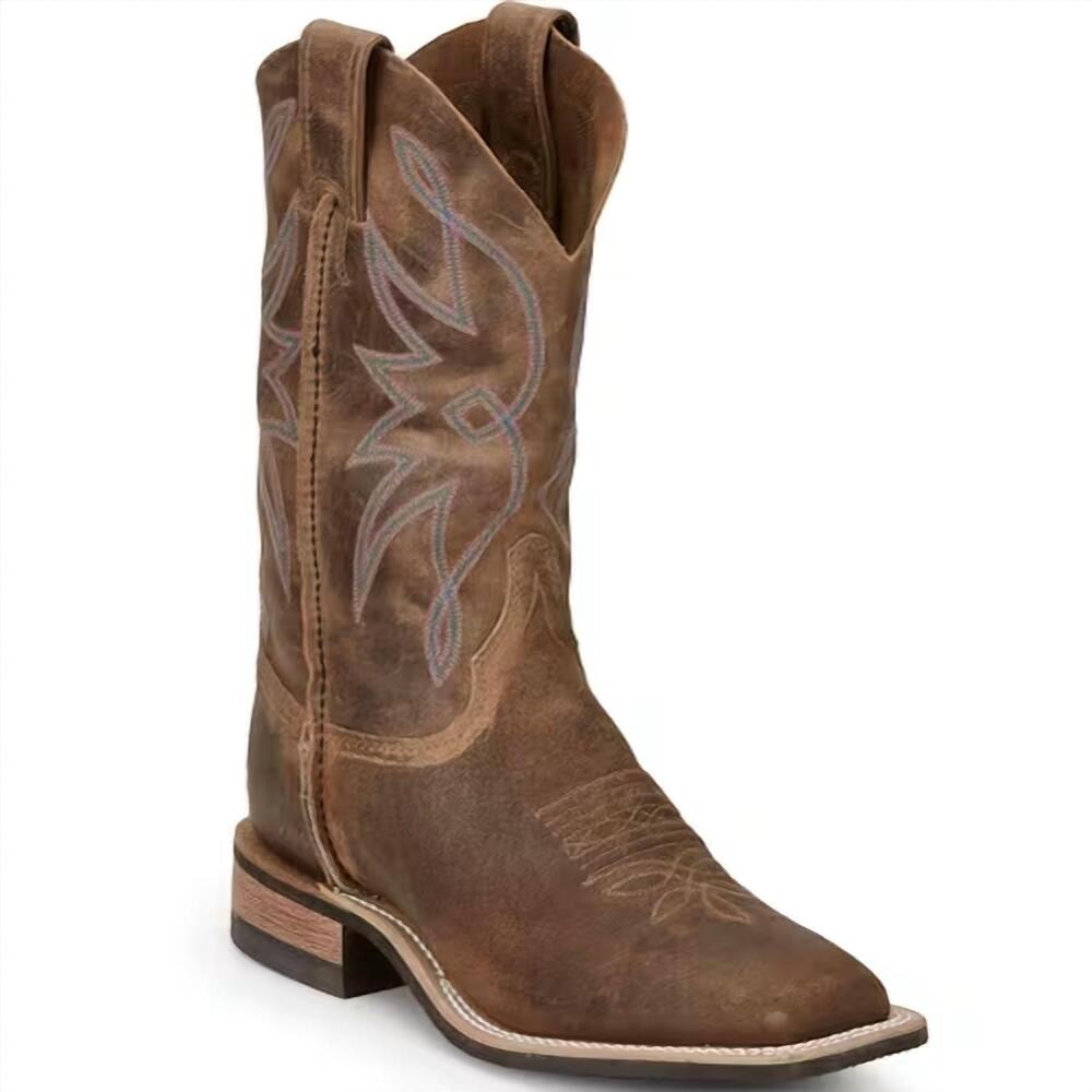 NEW JUSTIN BOOTS women's sterlington western boots in tan/brown